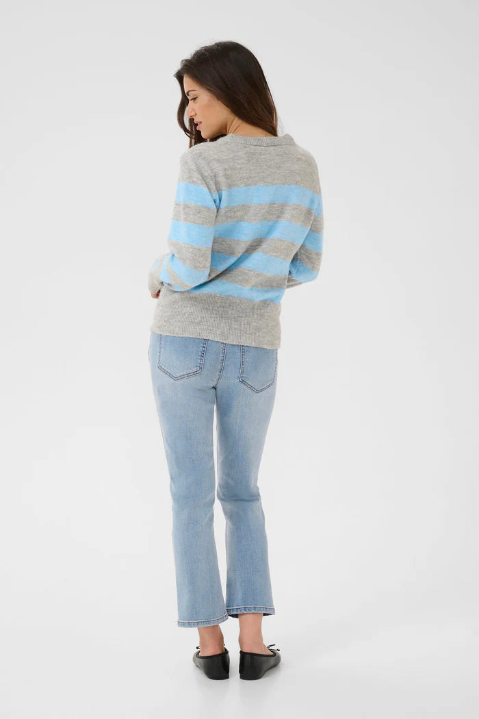 KANIEL STRIPED PULLOVER "BLUE TONED"