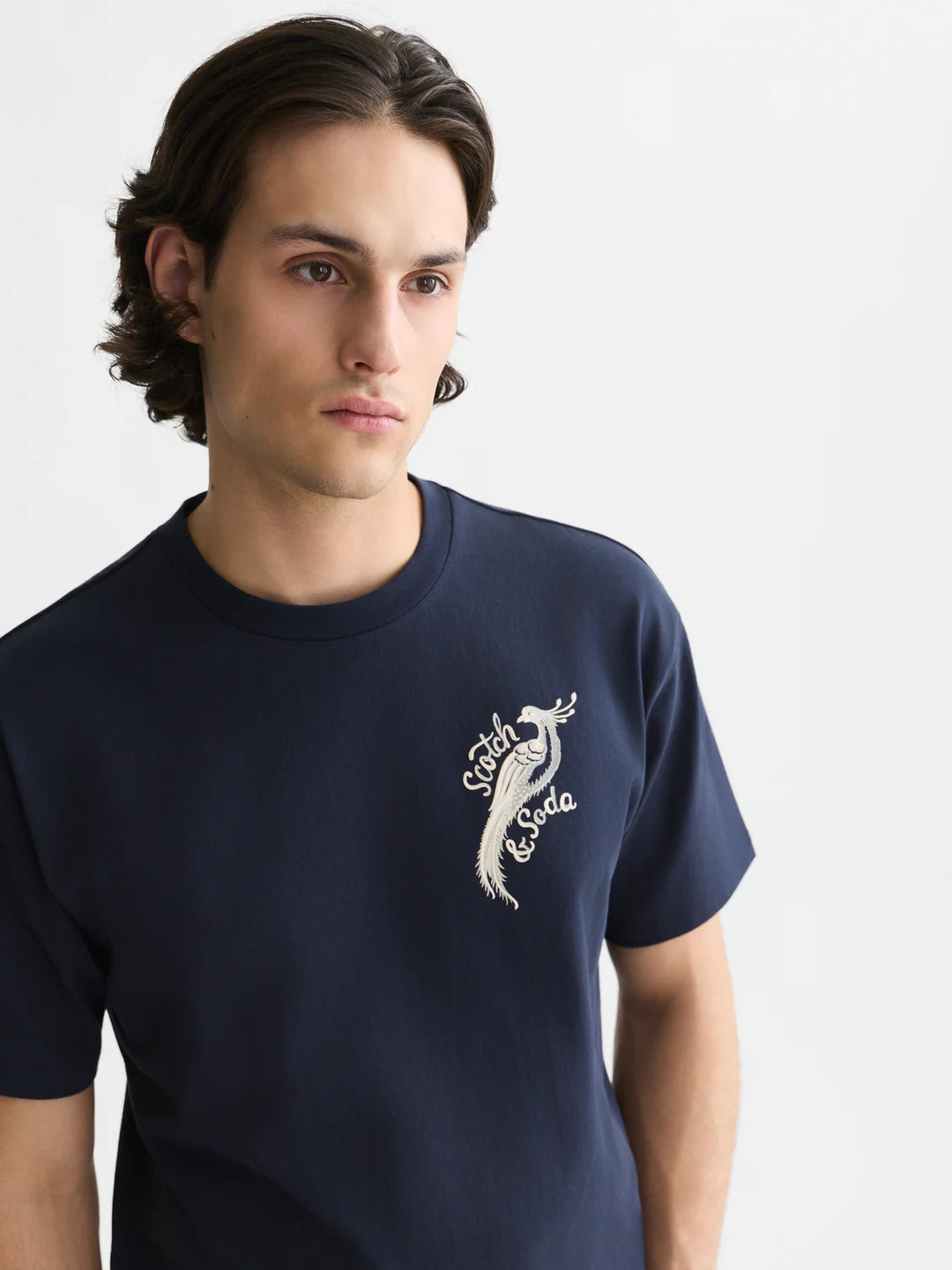 SCOTCH &amp; SODA X ROYAL DELFT ARTWORK RELAXED T-SHIRT "SKY CAPTAIN"