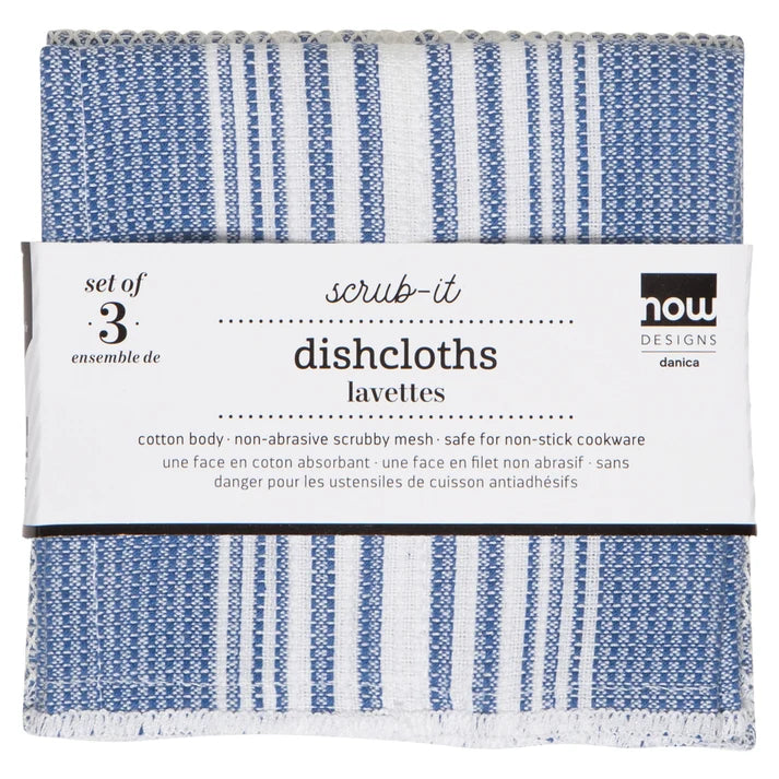 SCRUB-IT ROYAL BLUE DISHCLOTHS - SET OF 3