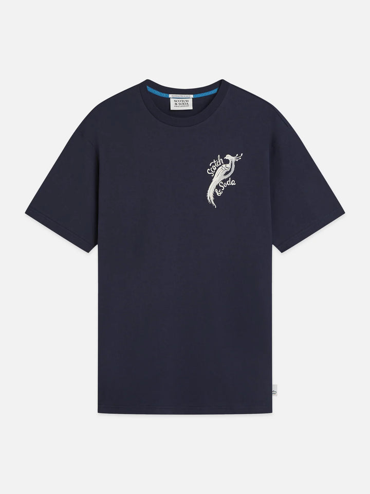 SCOTCH &amp; SODA X ROYAL DELFT ARTWORK RELAXED T-SHIRT "SKY CAPTAIN"
