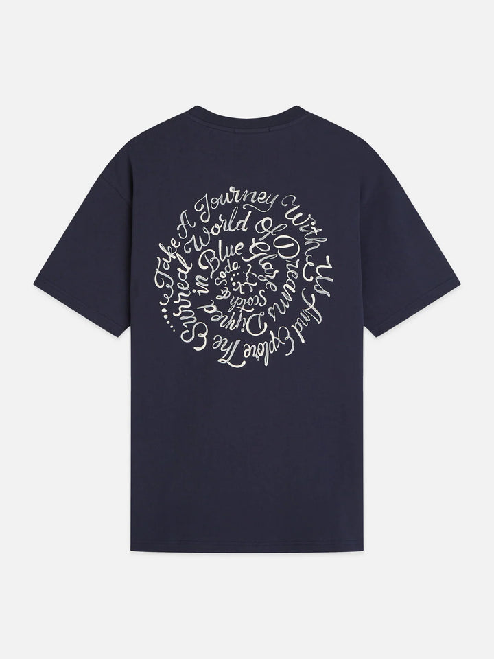SCOTCH &amp; SODA X ROYAL DELFT ARTWORK RELAXED T-SHIRT "SKY CAPTAIN"