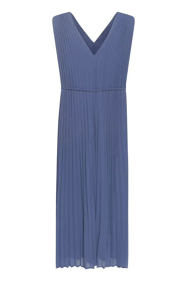 KAMELLE DRESS - BLACK DEEP/BLUE INDIGO