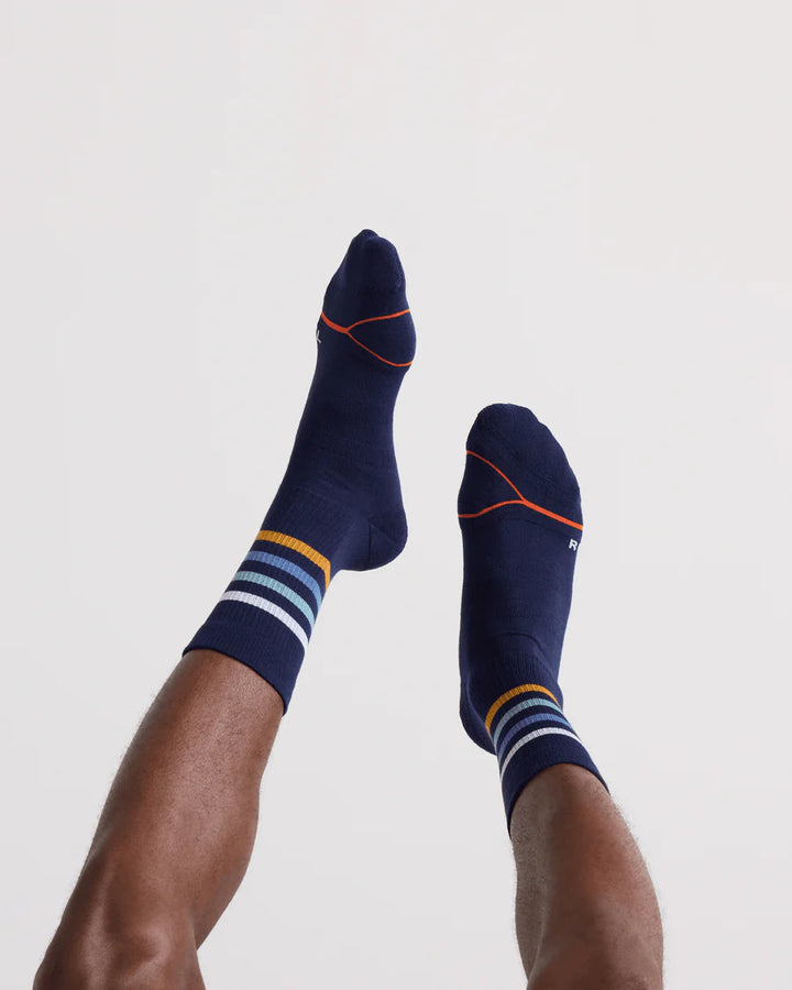 GOOD FORM CREW SOCK "BLUE BOLD STRIPE"