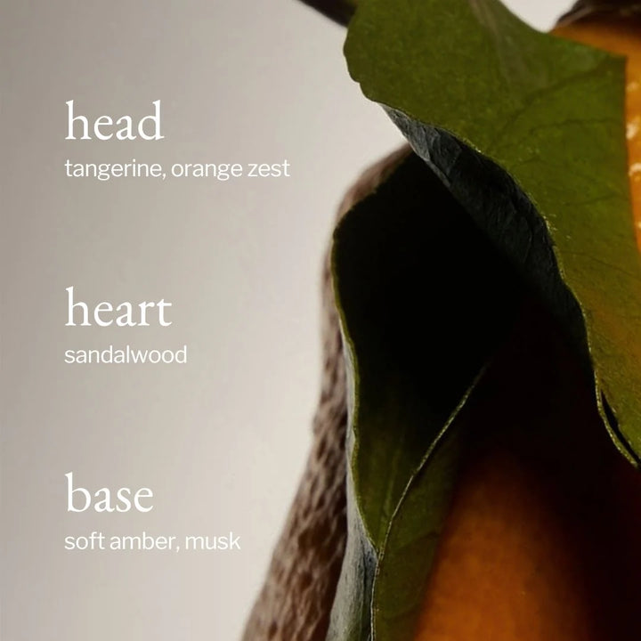SOY WAX CANDLE - TANGERINE, SANDALWOOD &amp; AMBER