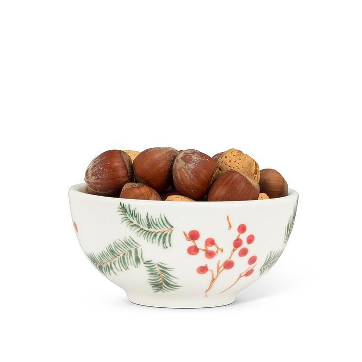 SMALL PINE & BERRIES BOWL - 4''D