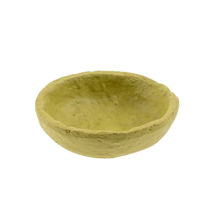 PAPER MACHE MINI BOWL - GREEN