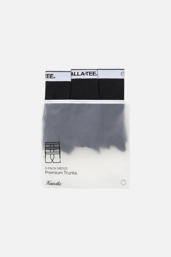 3-PACK BOXER TRUNKS "BLACK"