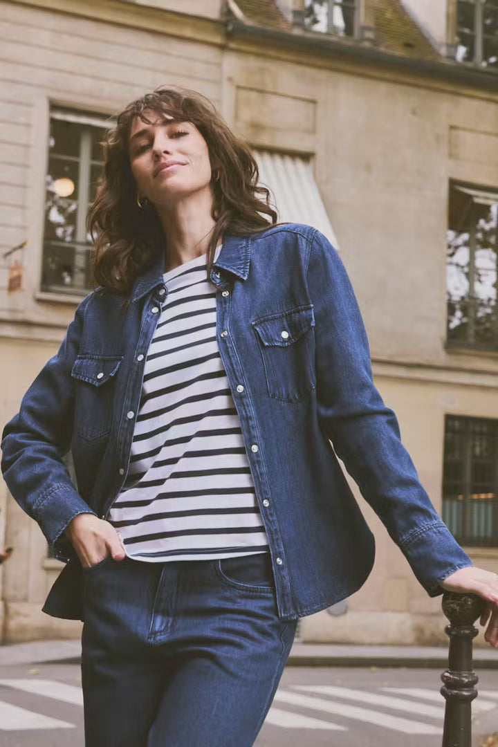 FRBREE SHIRT "WHITE W. SALUTE STRIPE"