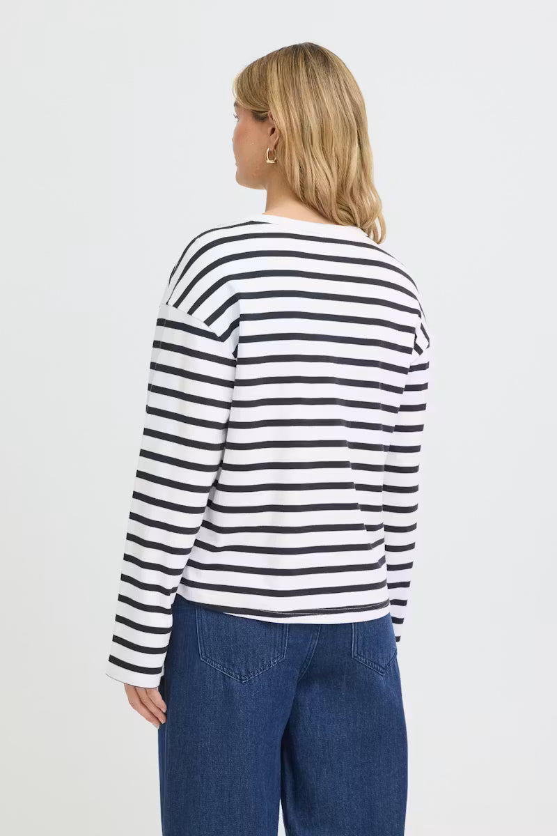 FRBREE SHIRT "WHITE W. SALUTE STRIPE"