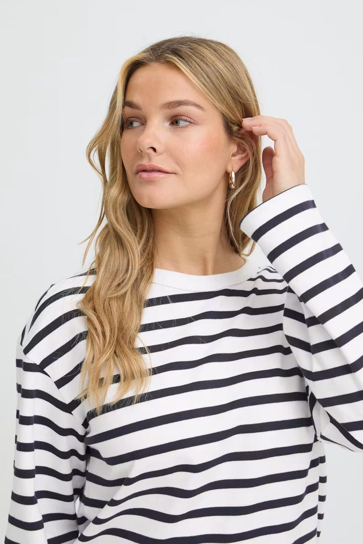 FRBREE SHIRT "WHITE W. SALUTE STRIPE"