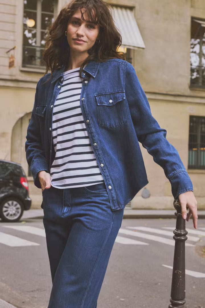 FRBREE SHIRT "WHITE W. SALUTE STRIPE"