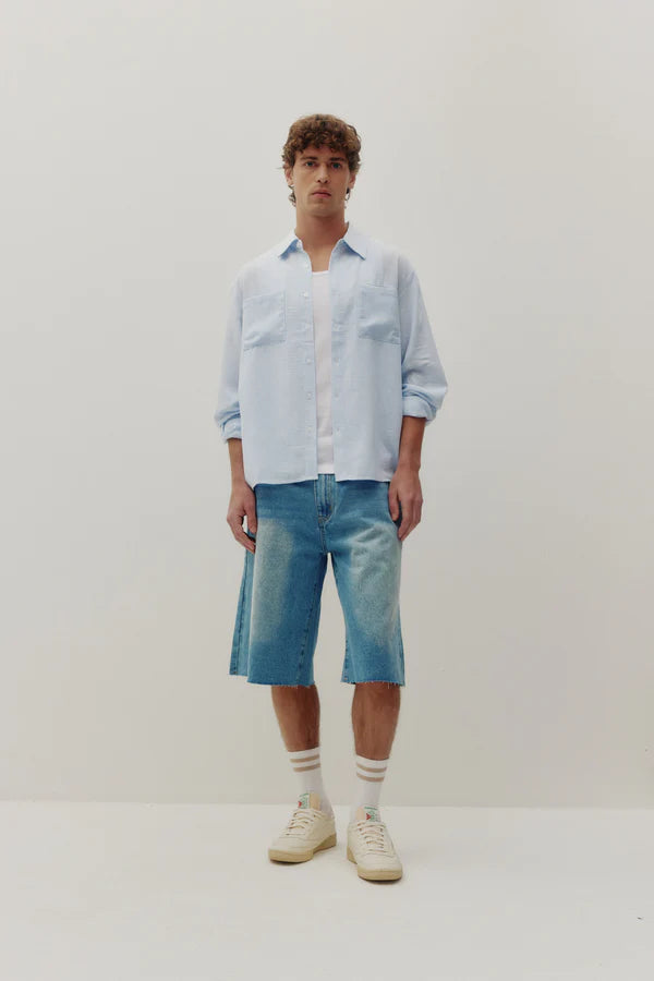 BREEZY STRIPE SHIRT "BLUE"