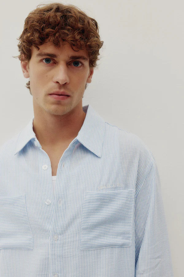 BREEZY STRIPE SHIRT "BLUE"