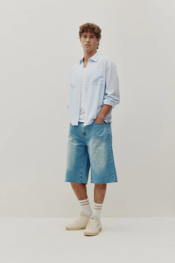 BREEZY STRIPE SHIRT "BLUE"