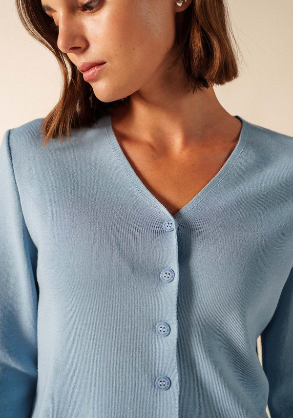 BREVANDS CARDIGAN "CELESTE CLAIR"