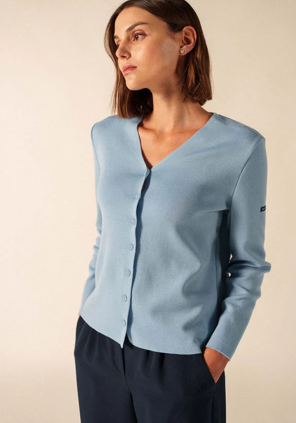 BREVANDS CARDIGAN "CELESTE CLAIR"