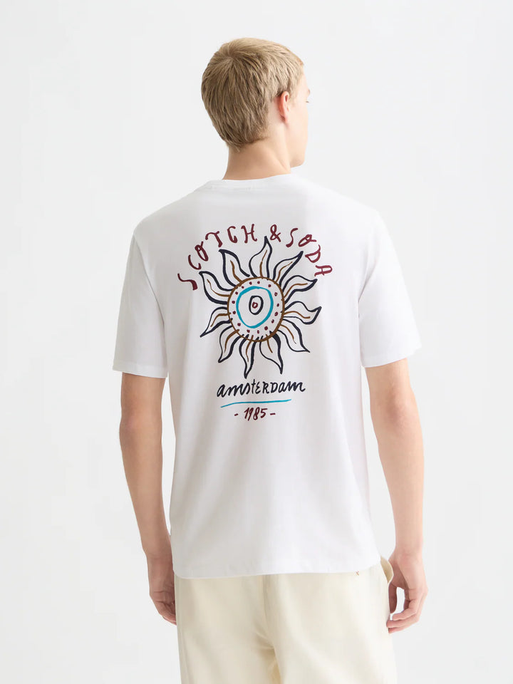 SUN ARTWORK T-SHIRT "BRIGHT WHITE"