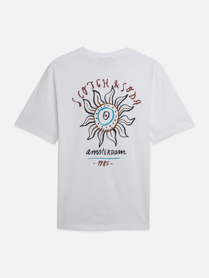 SUN ARTWORK T-SHIRT "BRIGHT WHITE"