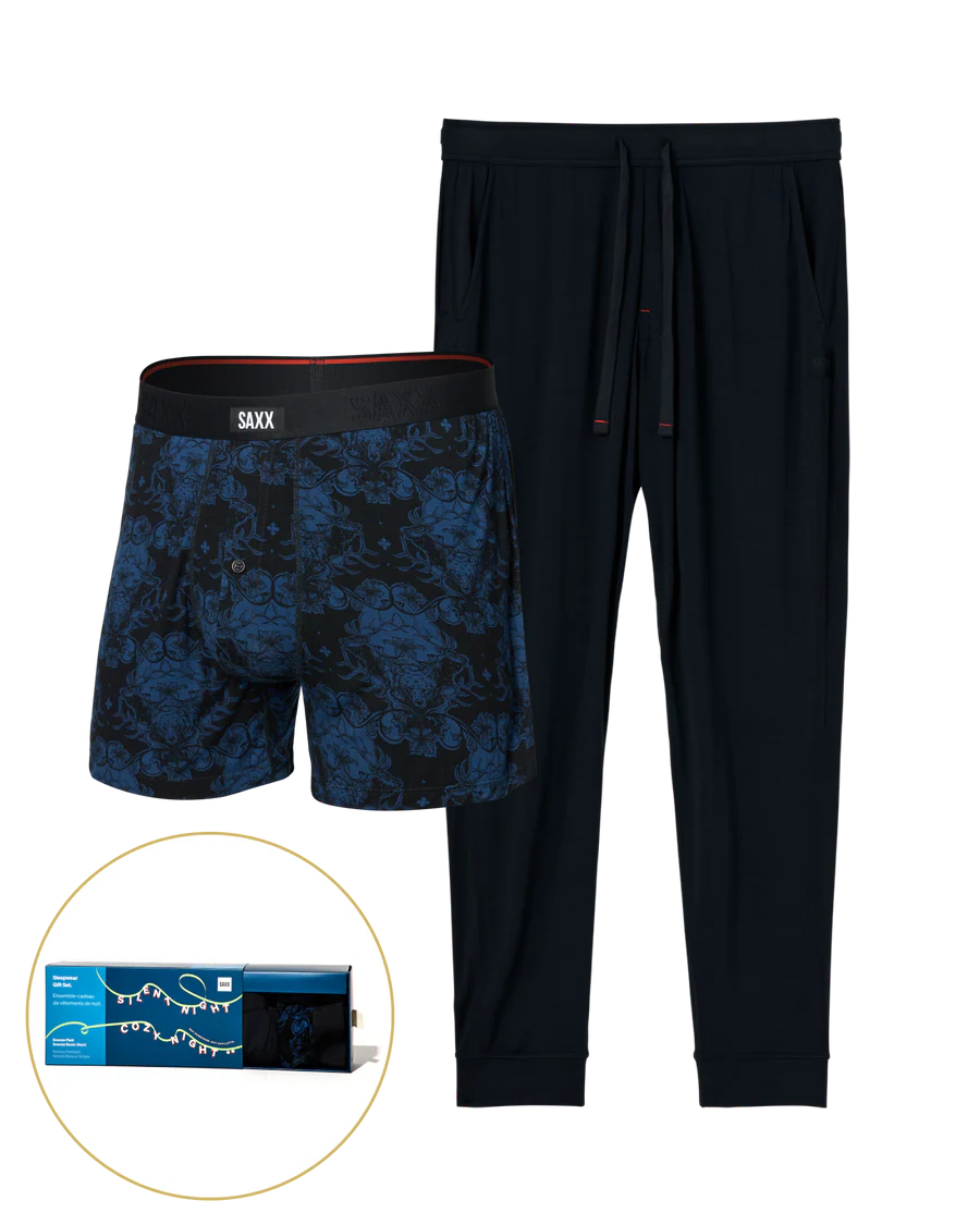 SNOOZE GIFT SET "BEAR BROCADE/BLACK"