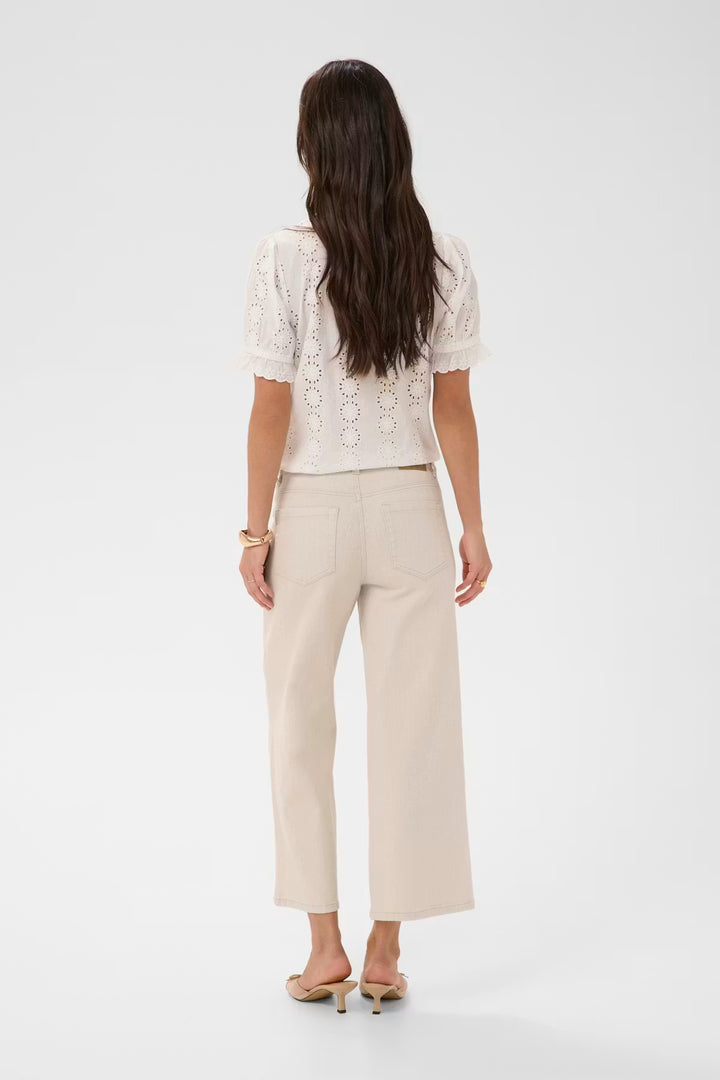 KABROOK HW CROPPED JEANS "MOONBEAM/WHITE"