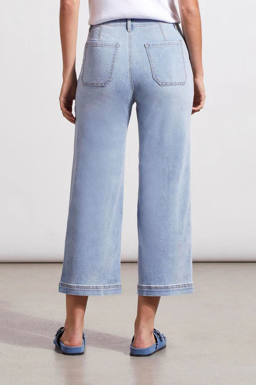 BROOKE HIGH RISE WIDE LEG JEANS WITH BUTTON FLY