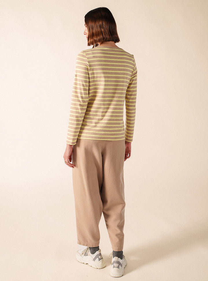 MINQUIDAME BRETON SHIRT "BEIGE CH/AUBE"