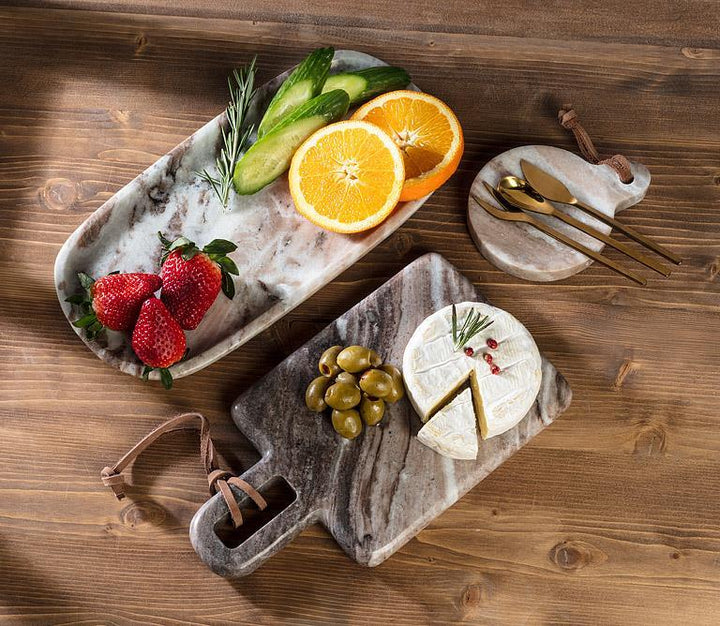 RECTANGLE SERVING BOARD W/ LOOP BROWN 9.5&