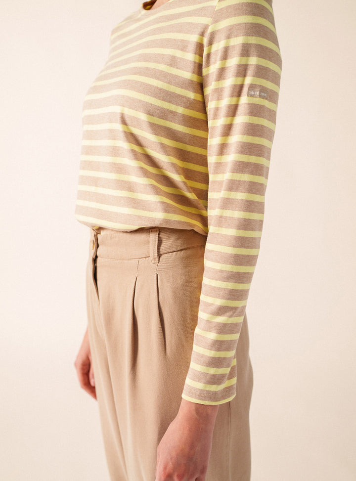 MINQUIDAME BRETON SHIRT "BEIGE CH/AUBE"