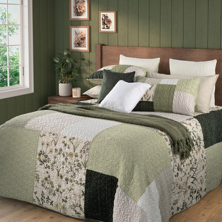 BRUNELLI FENOUIL PATCHWORK QUILT SET - KING