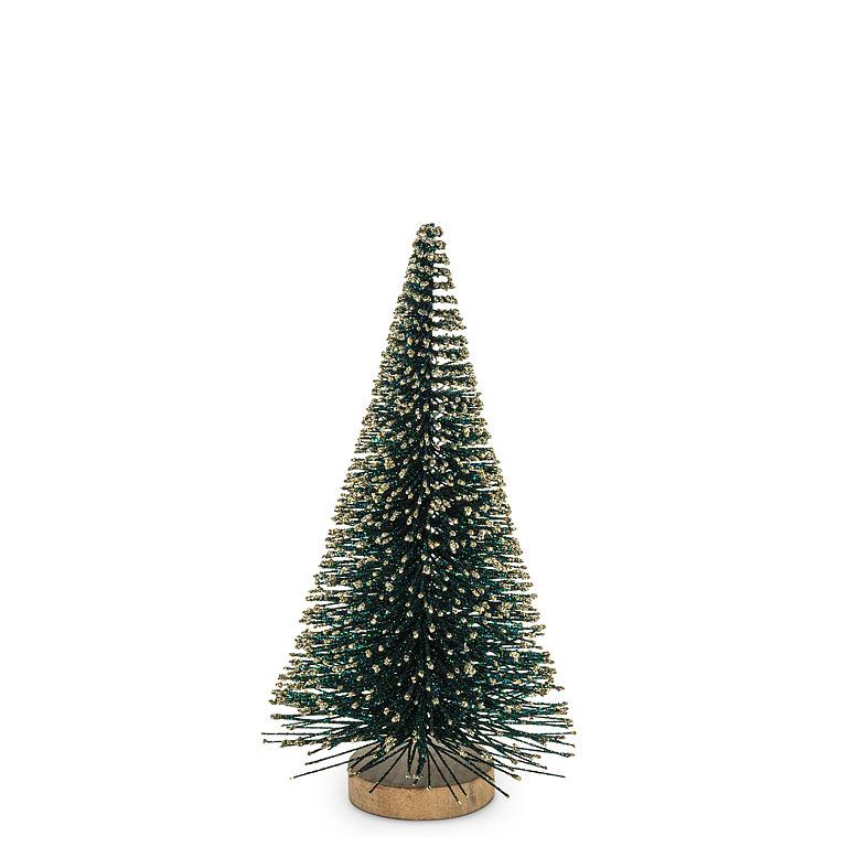 SMALL BRUSH TREE WITH GLITTER - 9''H