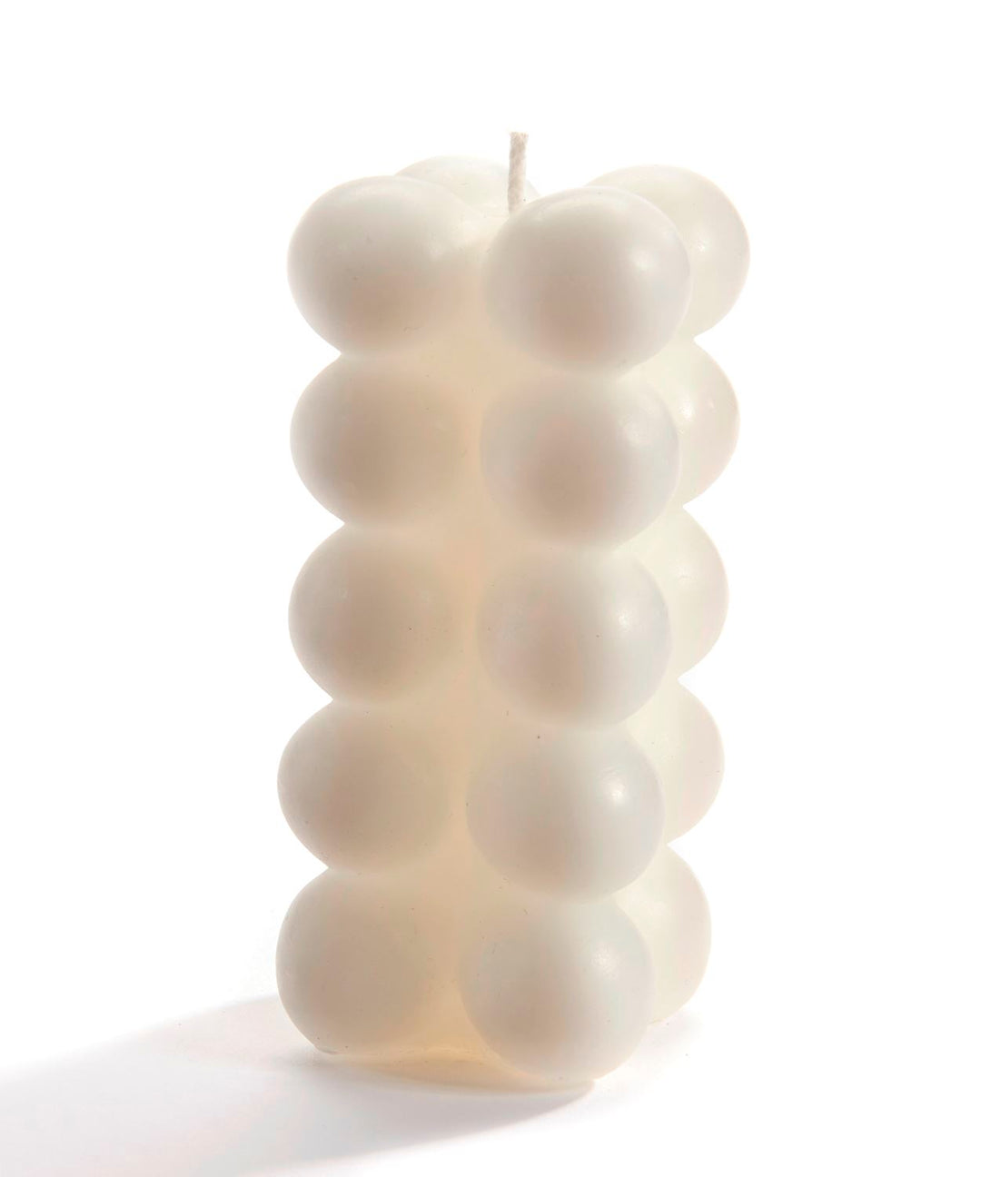 TALL WHITE BUBBLE PARRAFIN CANDLE