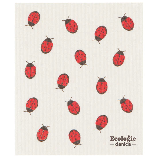 FLY AWAY LADYBUG SWEDISH DISH CLOTH