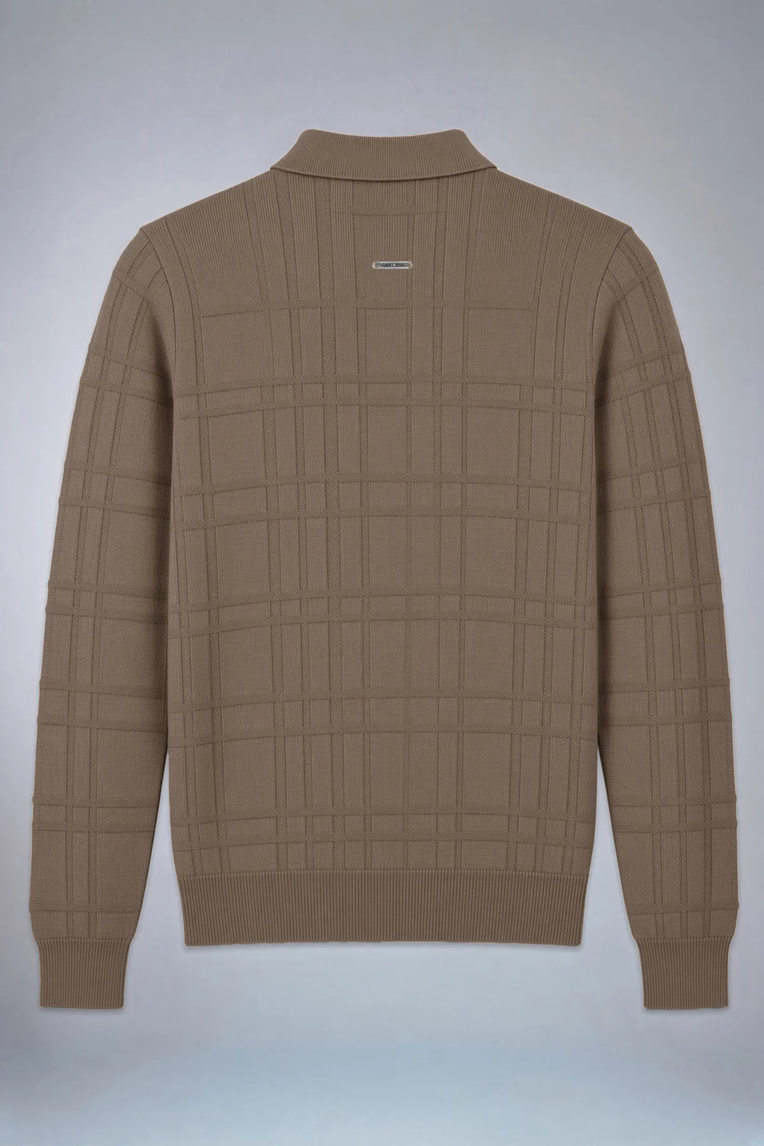 BURGHARD - CASHMERE TOUCH KNIT POLO SWEATER "CASHEW"