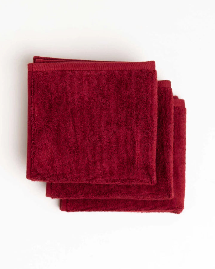CLASSIC FACE TOWEL - CABERNET BURGUNDY (3 PACK)