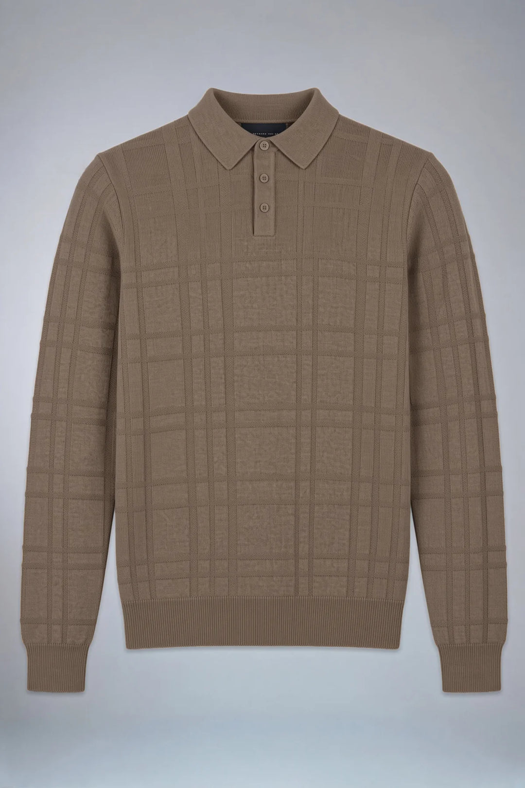 BURGHARD - CASHMERE TOUCH KNIT POLO SWEATER "CASHEW"