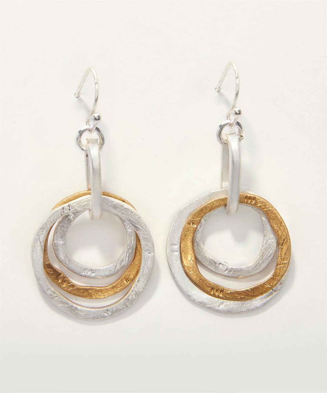 BURNISHED MULTI METAL EARRINGS