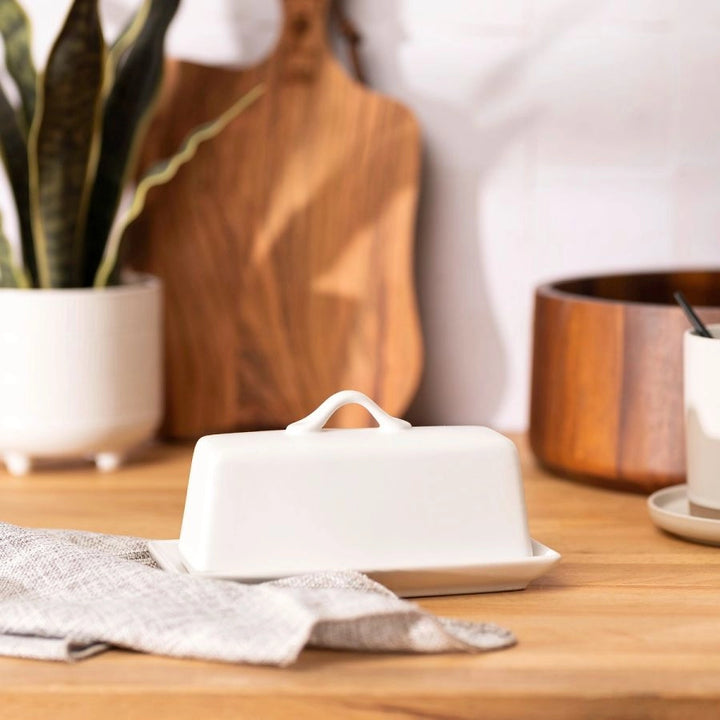 PARK WEST BUTTER DISH "WHITE"
