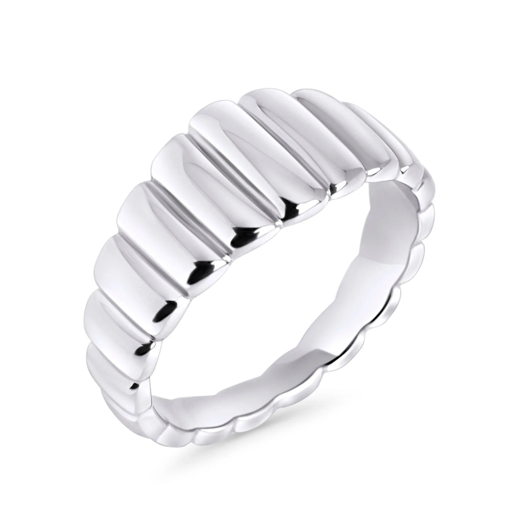 Mia Sepia Ring Silver Size 8