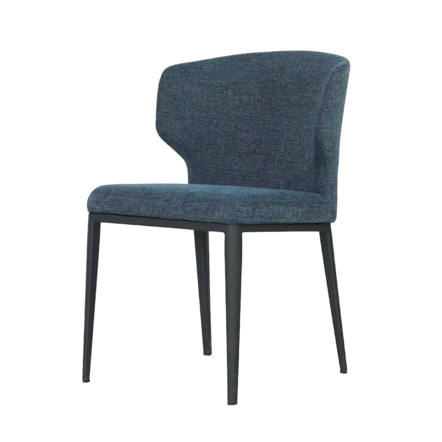 CABO CHAIR WITH SOLID WOOD BASE "BLUE"