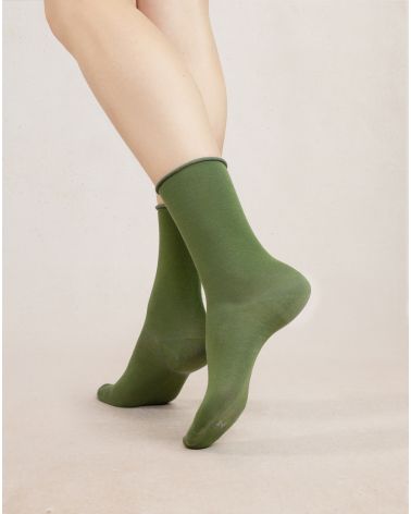 ROLL-TOP PURE COTTON SOCKS - CACTUS 39/41