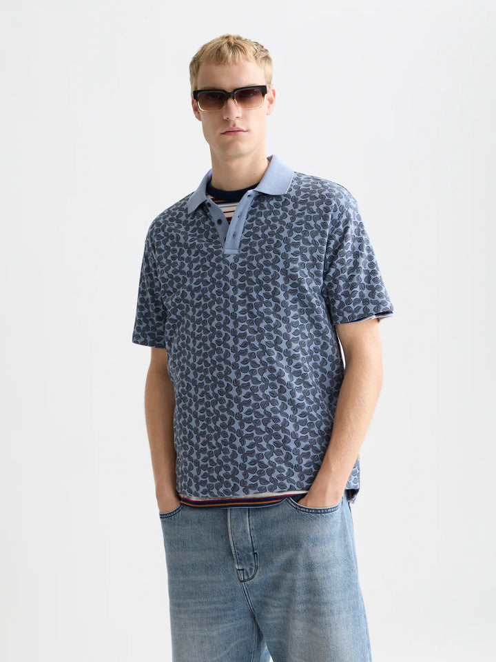 PRINTED STRUCTURED RELAXED POLO "MINI CACTUS INFINITY"