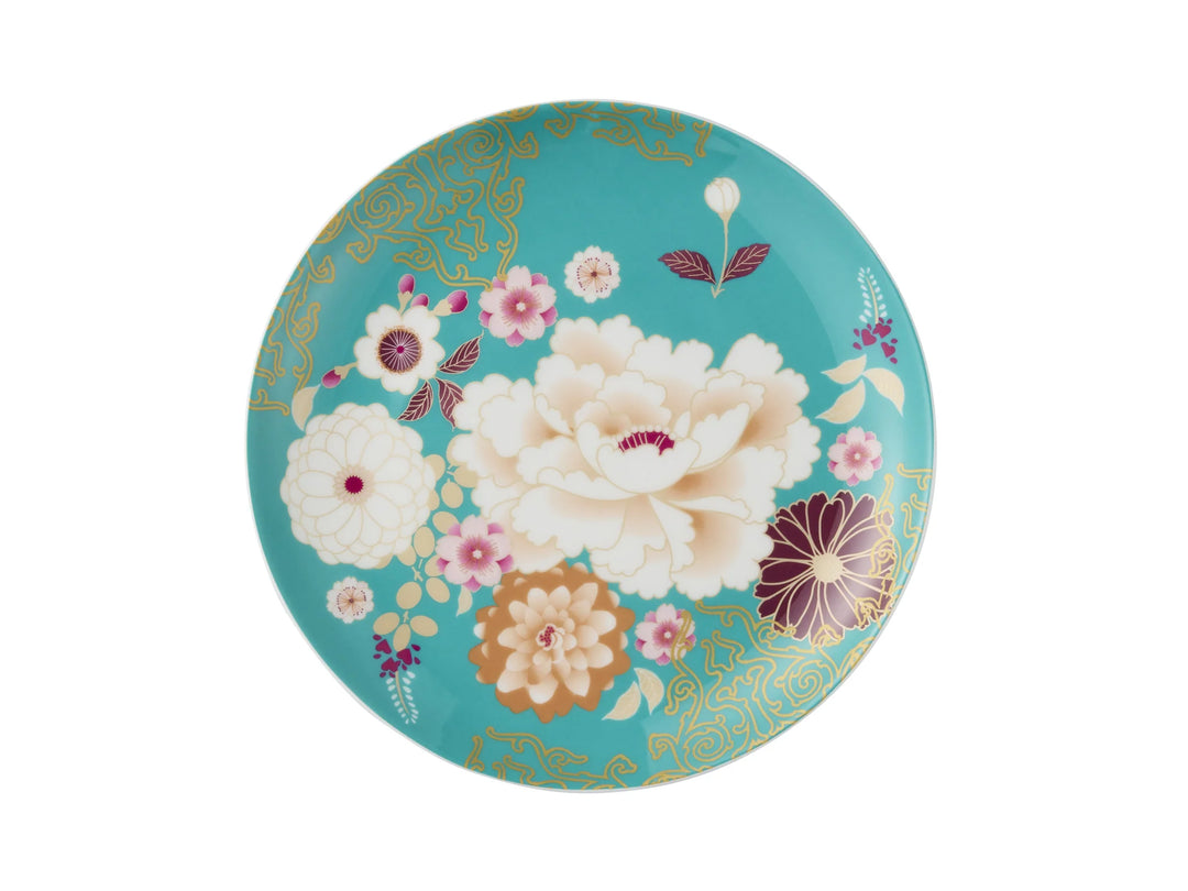 KIMONO CAKE PLATE "TEAL"