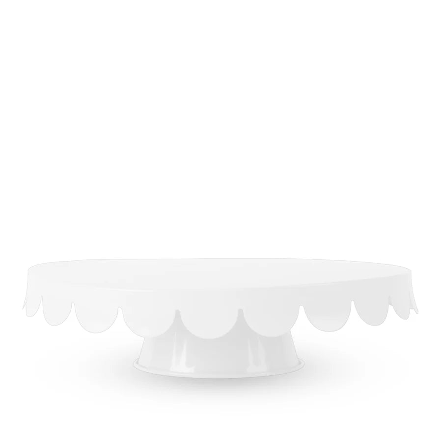 WHITE METAL CAKE STAND