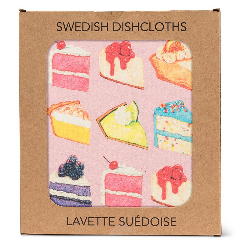 SLICES OF CAKE DISHCLOTH 6.75X7.5&