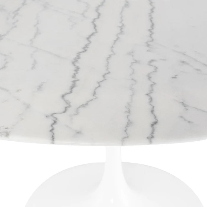 CAL DINING TABLE MARBLE TOP 60" "WHITE"