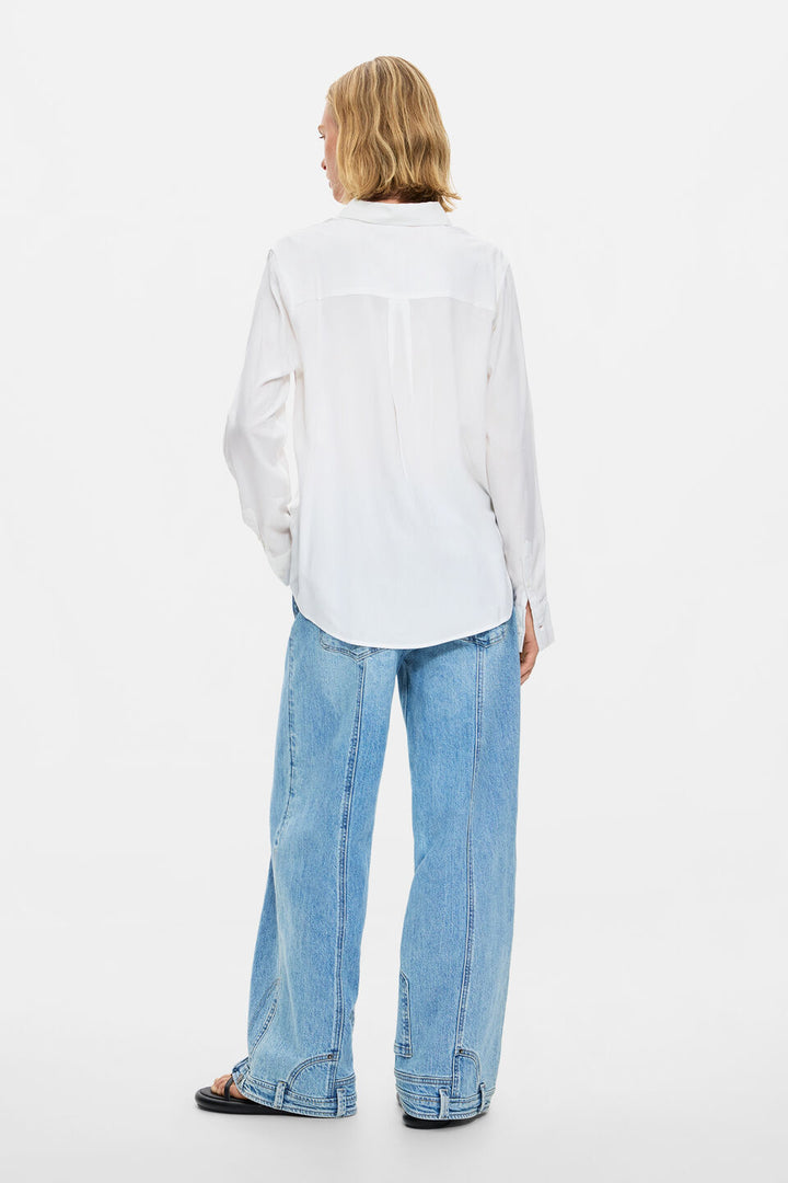 EMBROIDERED FLORAL SHIRT "WHITE"