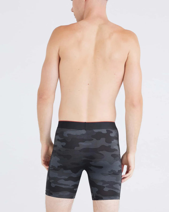 MULTI-SPORT MESH BOXER BRIEF 6" "REMOTE CAMO-FADED BLACK"