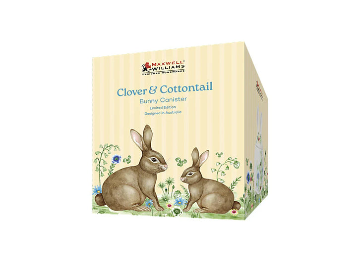 CLOVER &amp; COTTONTAIL BUNNY CANISTER - GIFT BOXED