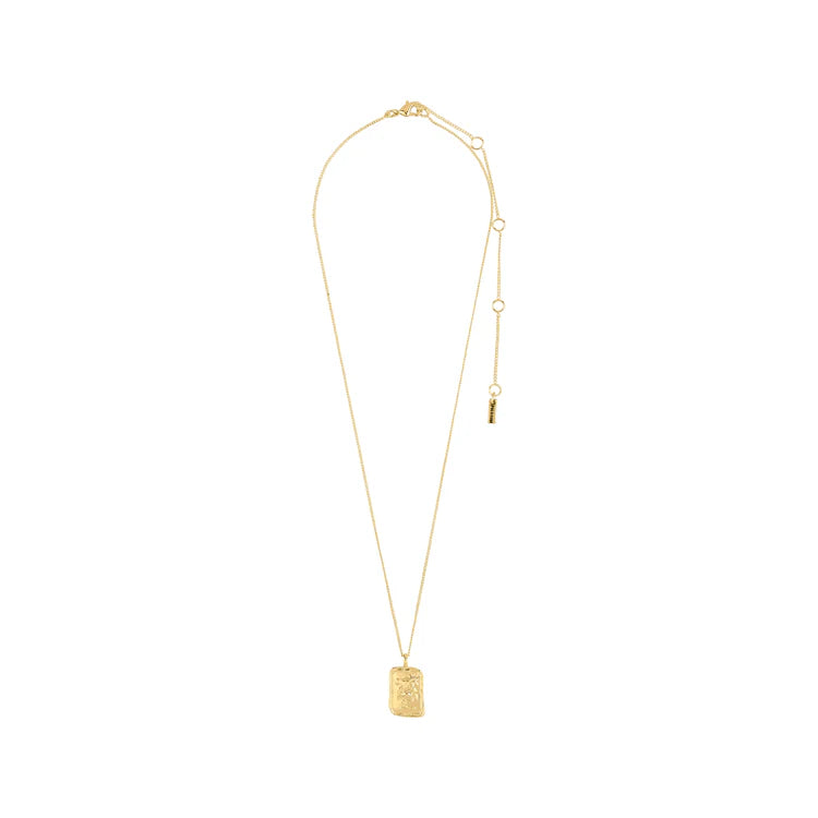 CANCER ZODIAC SIGN NECKLACE - SQUARE (GOLD-PLATED)