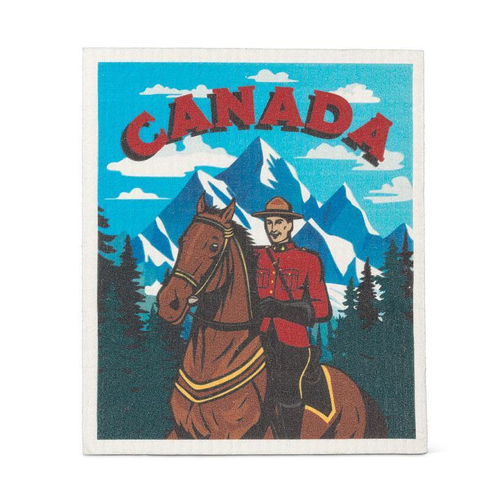 CANADIAN MOUNTIE DISHCLOTH 6.75X7.5&